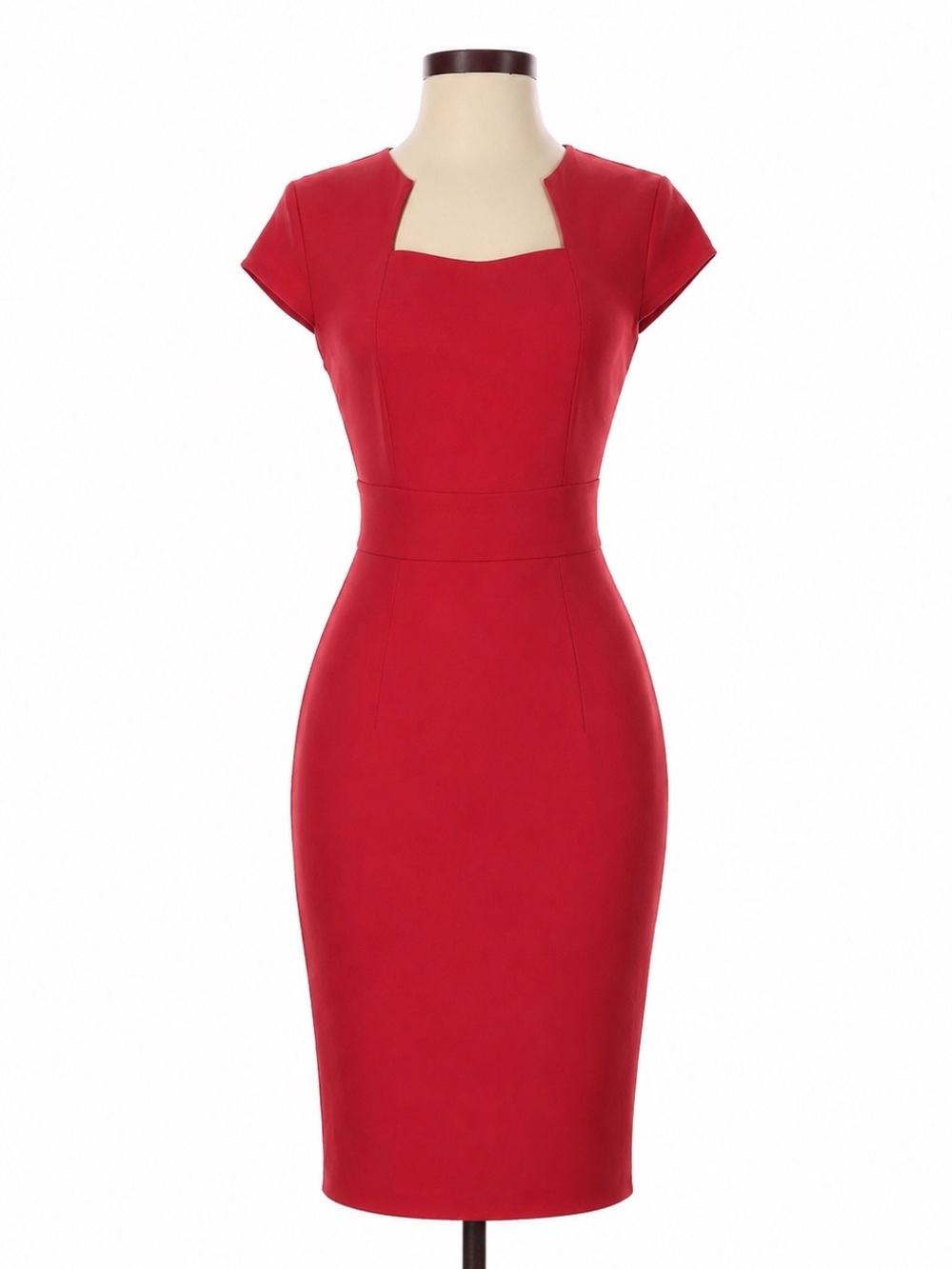 Red Cap Sleeve Professional work Dress
